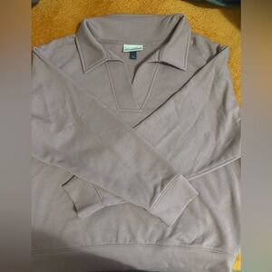 Rose collared sweatshirt